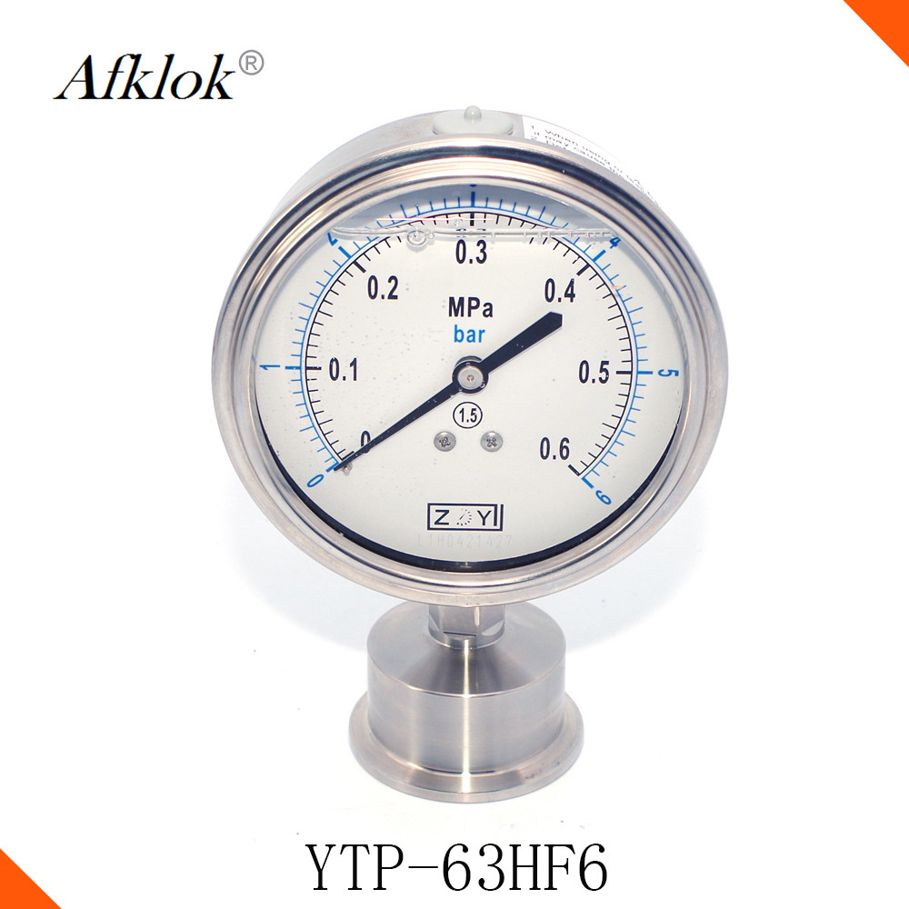 China Sanitary Manometer Gas Pressure Gauge , Diaphragm Type Gas Grill Pressure Gauge wholesale