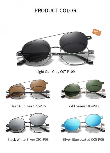 UV400 Magnetic Sunglasses Clip On For Men Women Polarized Retro Anti Glare