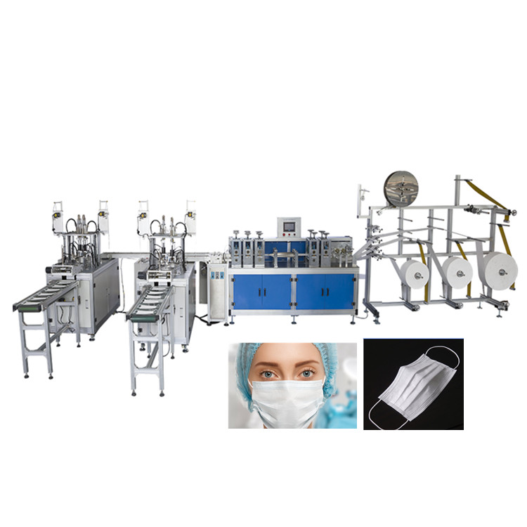 China Fully Automatic 2 Lines Medical Mask Disposable Face Mask Making Machine wholesale