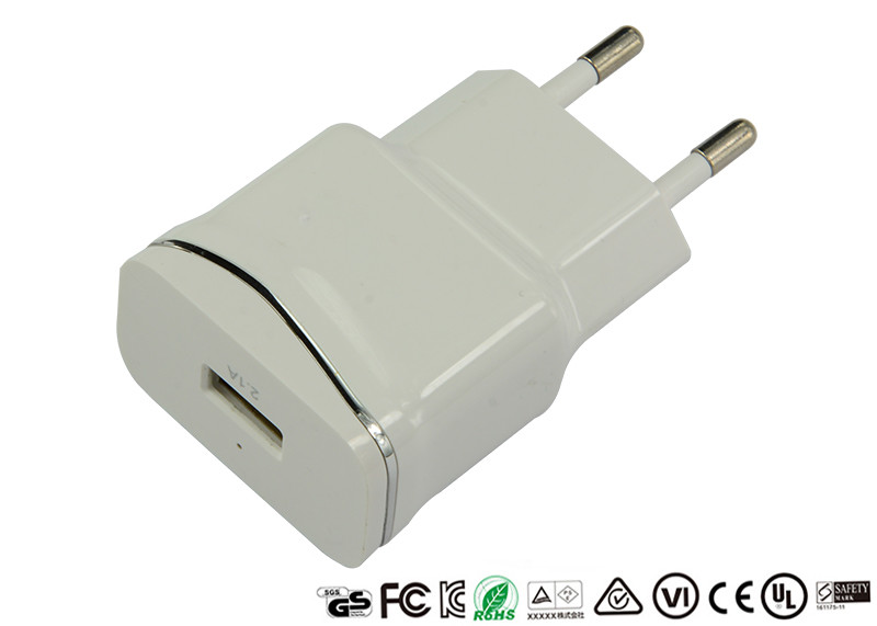 China 5V 2.1A Single Port USB Charger CE ROHS Approved For Mobile Phone Tablet wholesale