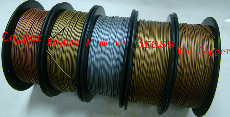 China 1.75mm Metal 3d Printer Filament Copper Bronze Brass Red Copper Aluminium wholesale