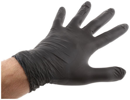 China Nitrile Disposable Gloves, Size: 8.5 - L Black Powder-Free x 100 wholesale