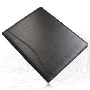 China Travel Business A4 File Folder Padfolio Documents Cards Pens Holder Black Folder wholesale