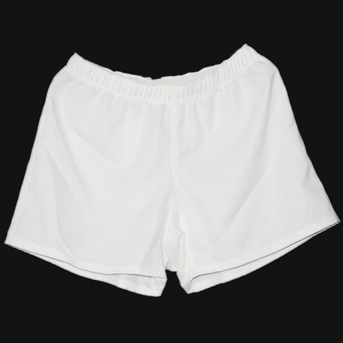China 100% Polyester Poplin Gym Training Shorts White Color Improve Blood Circulation wholesale