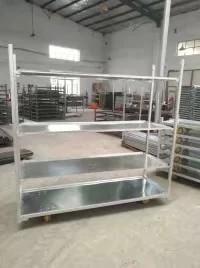 China Metal Flower Cart  Shipping Cart Metal Plant Greenhouse Trolley Danish Cart wholesale