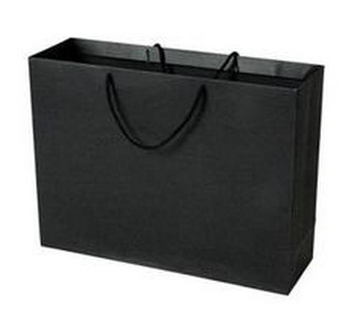 China Black Laminated Paper Gift Bags wholesale