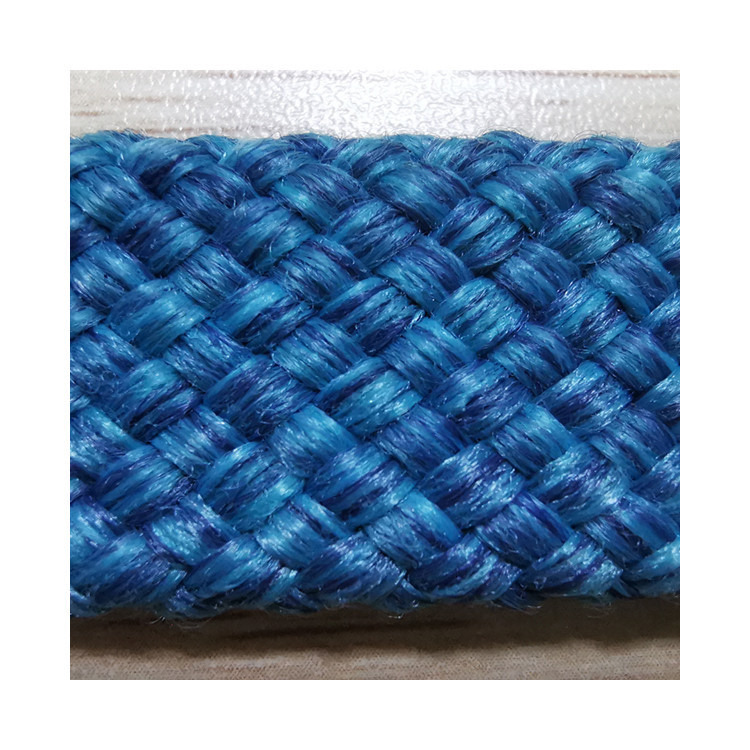 Buy cheap Hollow Flat Rope blue mixed color 20mm for outdoor sofa usage from wholesalers