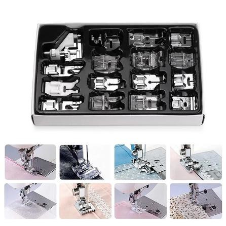 China 16pcs Sewing Machine Presser Foot Feet Kit Set With Box Brother Singer Janom Sewing Machines Foot Tools Accessory Sewing wholesale