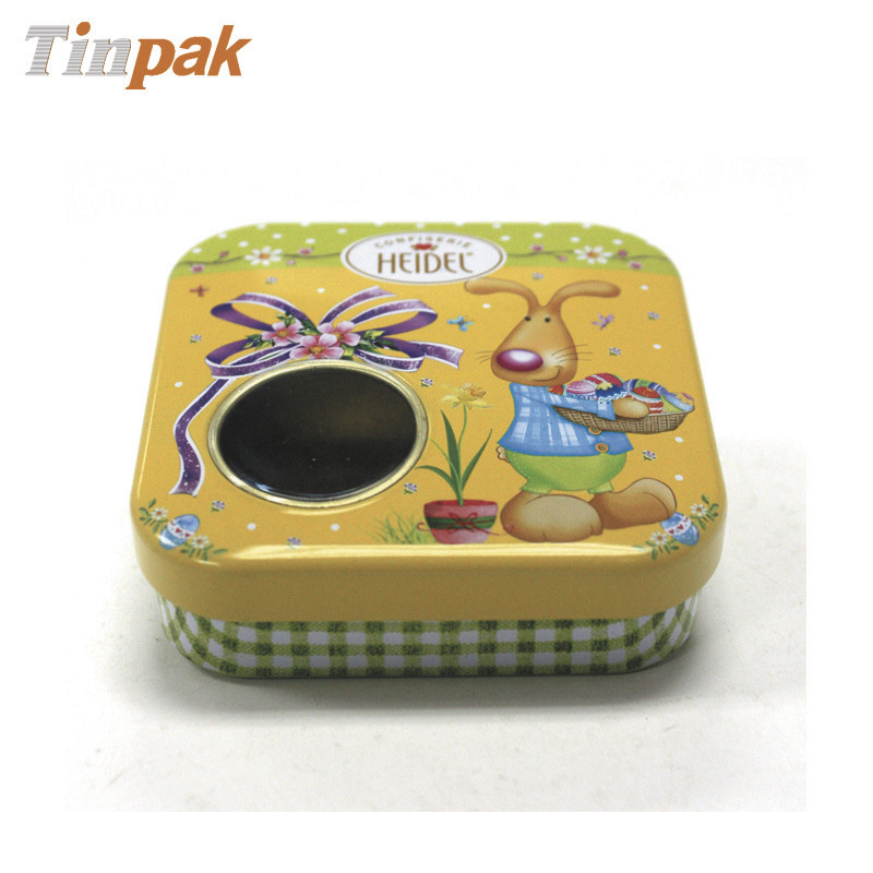 Buy cheap Supplying windowed chocolate metal boxes easter from wholesalers