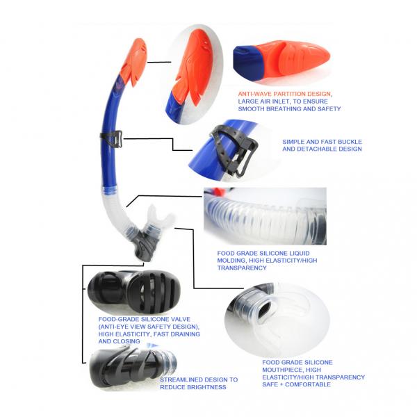 Professional Silica Gel Snorkeling Scuba Diving Kit CE Certified