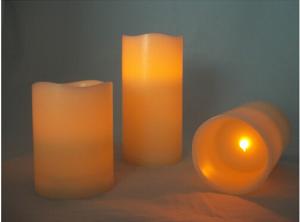 China remote control pillar wax battery operated candles wholesale