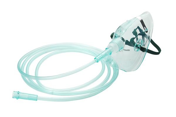 China Medical PVC Medium Concentration Oxygen Mask Disposable Comfortable S M L XL Size wholesale