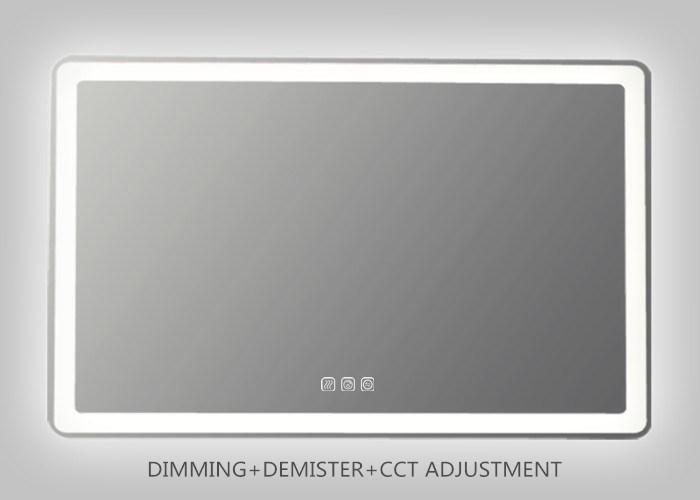 China Customized LED Illuminated Bathroom Mirror Sensor Demister With CCT Adjustment wholesale