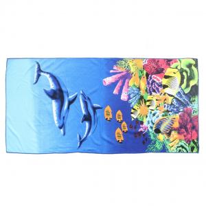 China wholesale 70*140 cm 230 g custom Printed Beach towel microfiber fabrics cheap beach towel wholesale