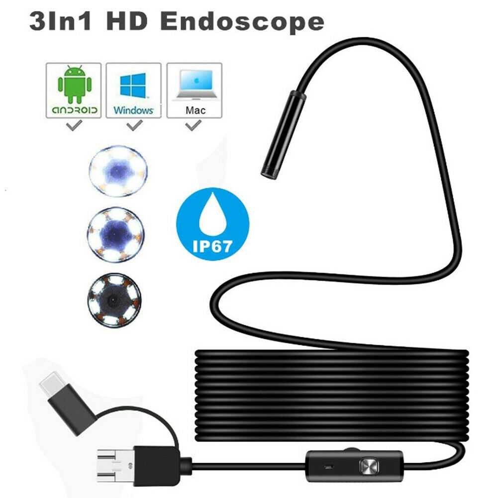 China 3 In1 Digital Ear Endoscope Scope Around USB Computer Andriod Type-c Connected Ear Inspection Camera with Vedio Light wholesale
