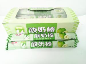 China 14g Green Apple Flavor Chewing Yogurt Sticks With Milk Flavor For Kids wholesale