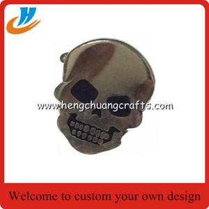 China Skull shape cufflinks,paint cufflink,logo name engraved cufflinks wholesale