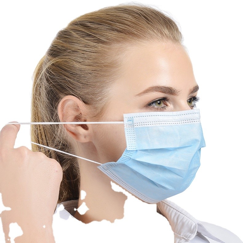 China Breathable Blue Face Mask / Disposable Mouth Mask Multi Layered Stereo Design wholesale