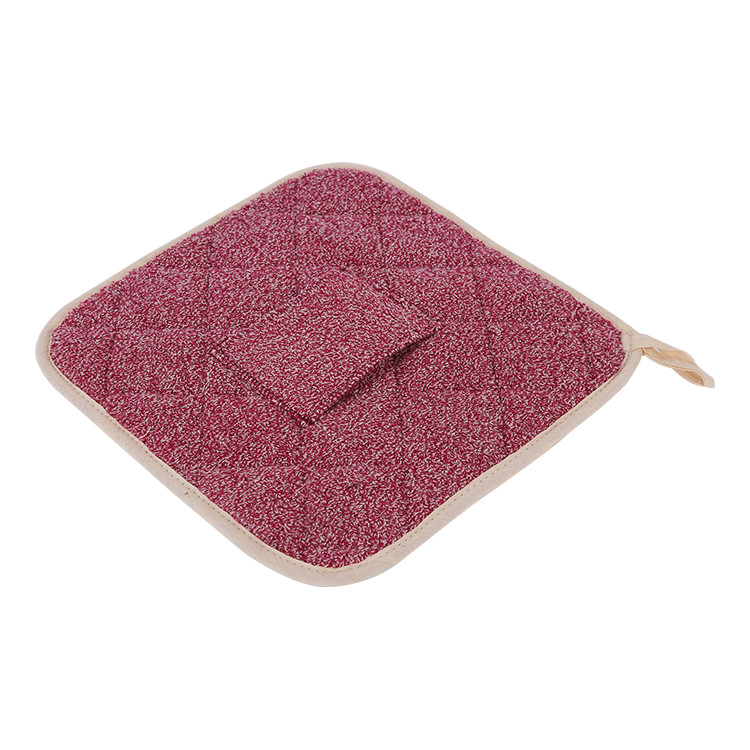 China Silicone Strip Heat Resistant Terry Cloth Pot Holders for Kitchen Baking wholesale
