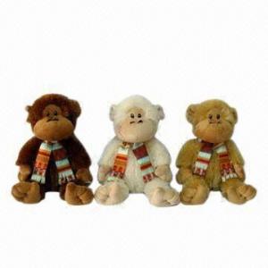 Plush Monkey Toys, 2 Assorted Colors, Measu