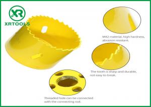 China HSS M42 Bi Metal Hole Saw , Yellow Finished Deep Hole Saw For Wood / Aluminum wholesale