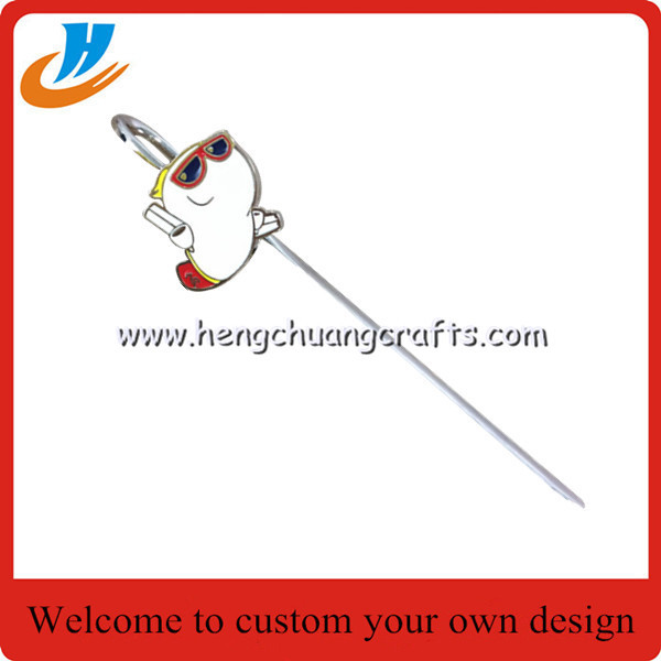 China Zinc alloy bookmark,cartoon logo design book mark custom with good quality wholesale