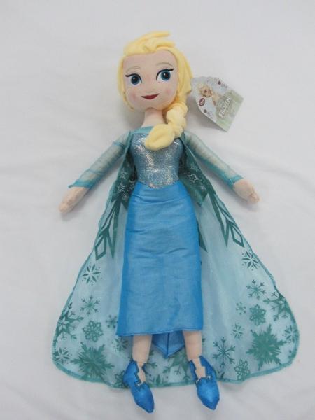Blue Frozen Elsa Plush Doll Disney Princess T
