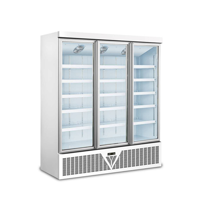 China 1600L 800W Commercial Glass Door Coolers Glass Display Fridge wholesale