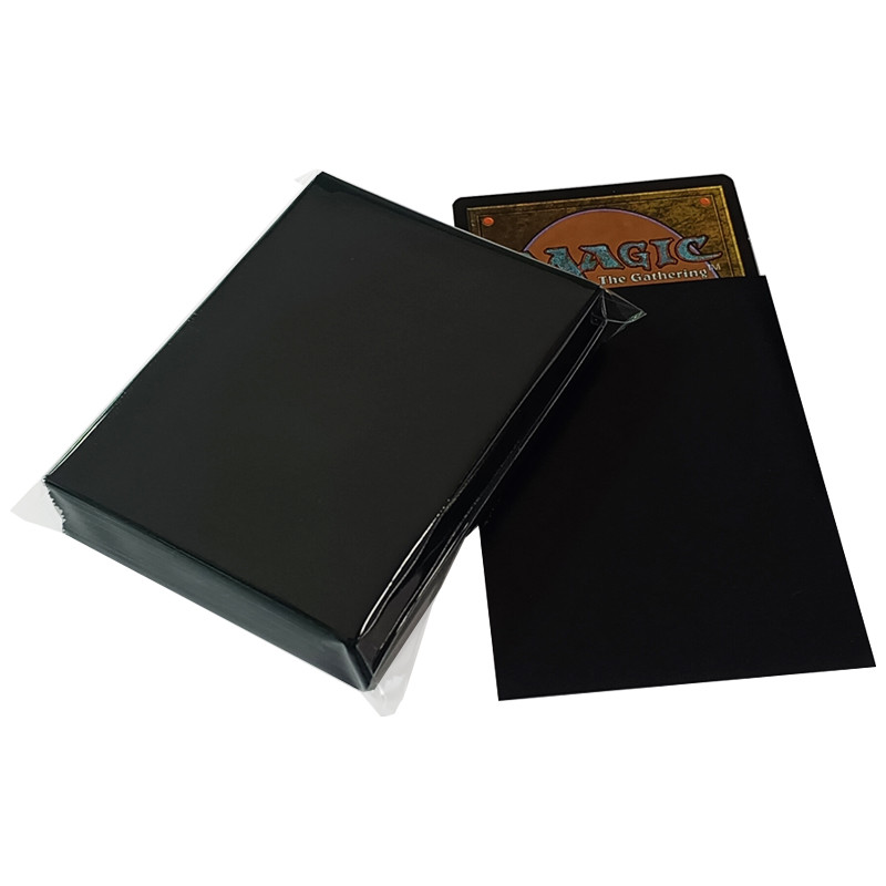 China CPP Orange Texture Matte Black Card Sleeves MTG Protection 66X91mm Easy Shuffling wholesale