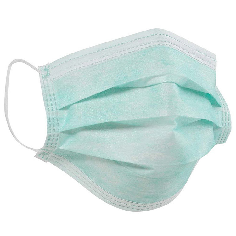 China High filtration 3 Ply Disposable Mask / Disposable Green PP Face Mask wholesale