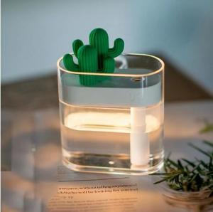 China Cxfhgy Clear Cactus Ultrasonic Air Humidifier 160ML Color Light USB Air Purifier Anion Mist Maker Water Atomizer wholesale