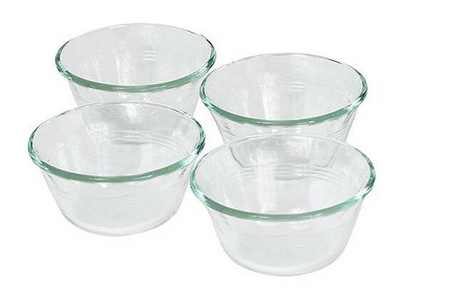 China Bakeware Clear Custard Cups, Set of 4, 6-Ounce wholesale