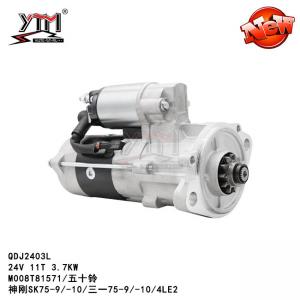 China QDJ2403L 24V 11T 3.7KW Engine Starter Motor For KOBELCO SK75-9/-10 SANY 75-9/-10/ 4LE2 wholesale