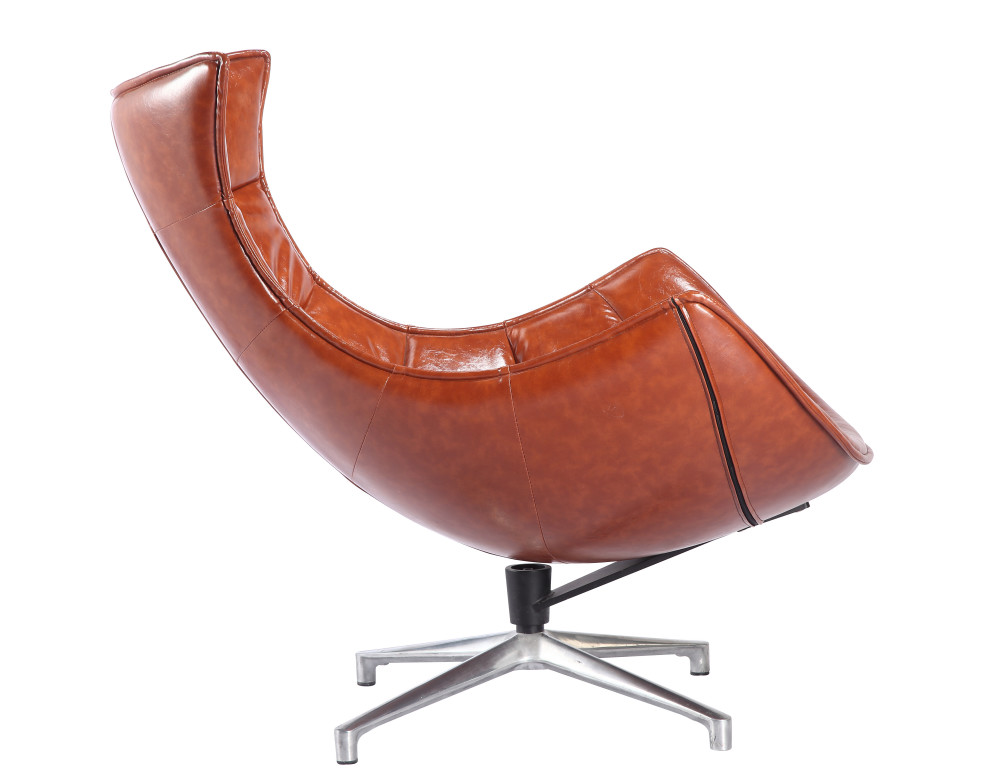 China Rotating Lobster Leather Swivel Lounge Chair 100*100*120cm Various Colors wholesale