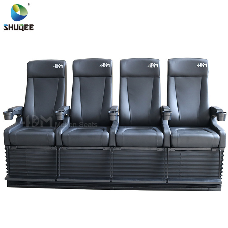 China 4D Cinema System PU Leather Motion Seat Black Color With 40 Seats wholesale