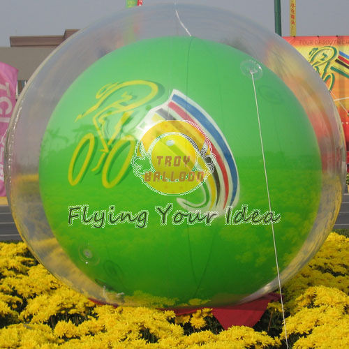 China Reusable Versatile Digital Printing Green Inflatable Helium Ballon, Inflate Ground Balloon wholesale