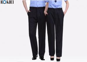 China Polyester Cotton Womens / Mens Black Pants For Security Guard Clothing wholesale