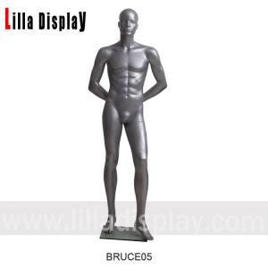 China Dar gray color two arms back on waist male abstract mannequin Bruce 05 wholesale