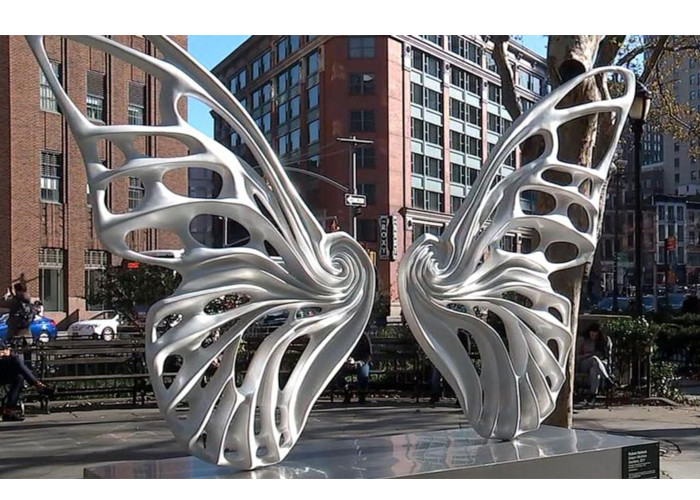 China Large Public Art Outdoor Metal Butterfly Sculpture For Urban Landscape wholesale