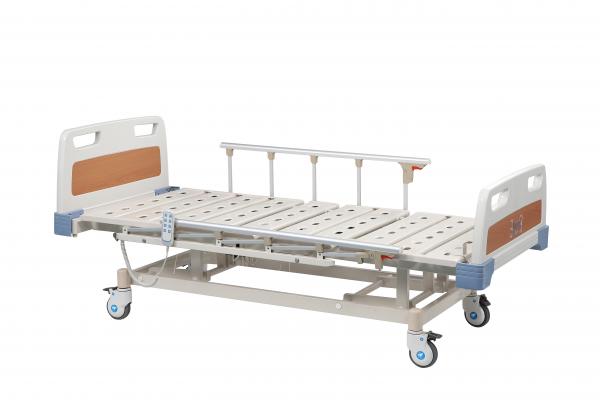 Quality Three Function Manual Hospital Bed OEM With 3 Cranks For ICU With Switch for sale