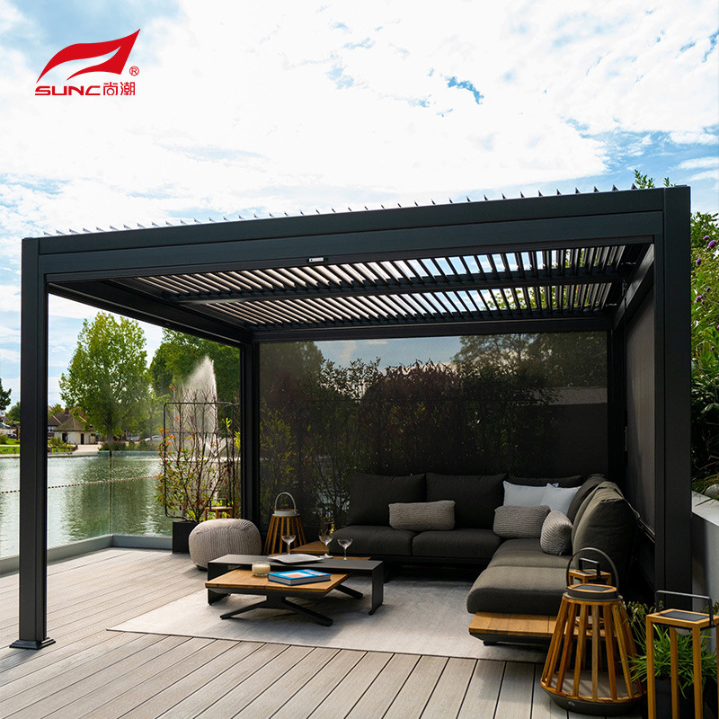 Buy cheap 12" X 20" Waterproof Motorized Outdoor Aluminium Pergola With Adjustable Roof from wholesalers