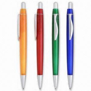 China Push Action Ballpoint Pens with Logo Adding Space, Ideal for Promotional Purposes wholesale