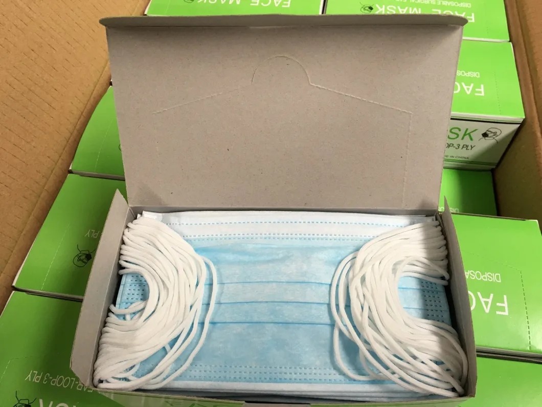 China Spun Bonded Face Mask Surgical Disposable 50 Pcs 3 Ply Multi Layered Optional Color wholesale