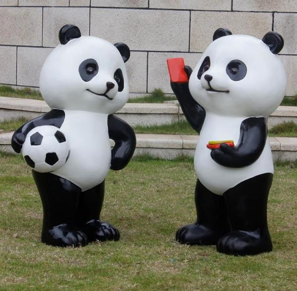 Quality Spray Paint Cartoon Character Sculptures Panda Large Garden Ornaments Animals for sale