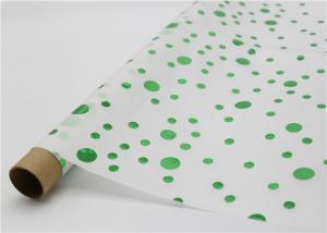 China Metallic Green Dots Patterned Tissue Paper Wax On The Paper Surface wholesale