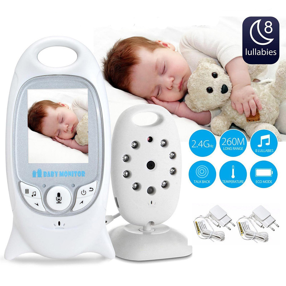 China Video Baby Monitor Wireless 2.0 inch Color Security Camera 2 Way Talk Night Vision IR LED Temperature Monitoring with 8 wholesale