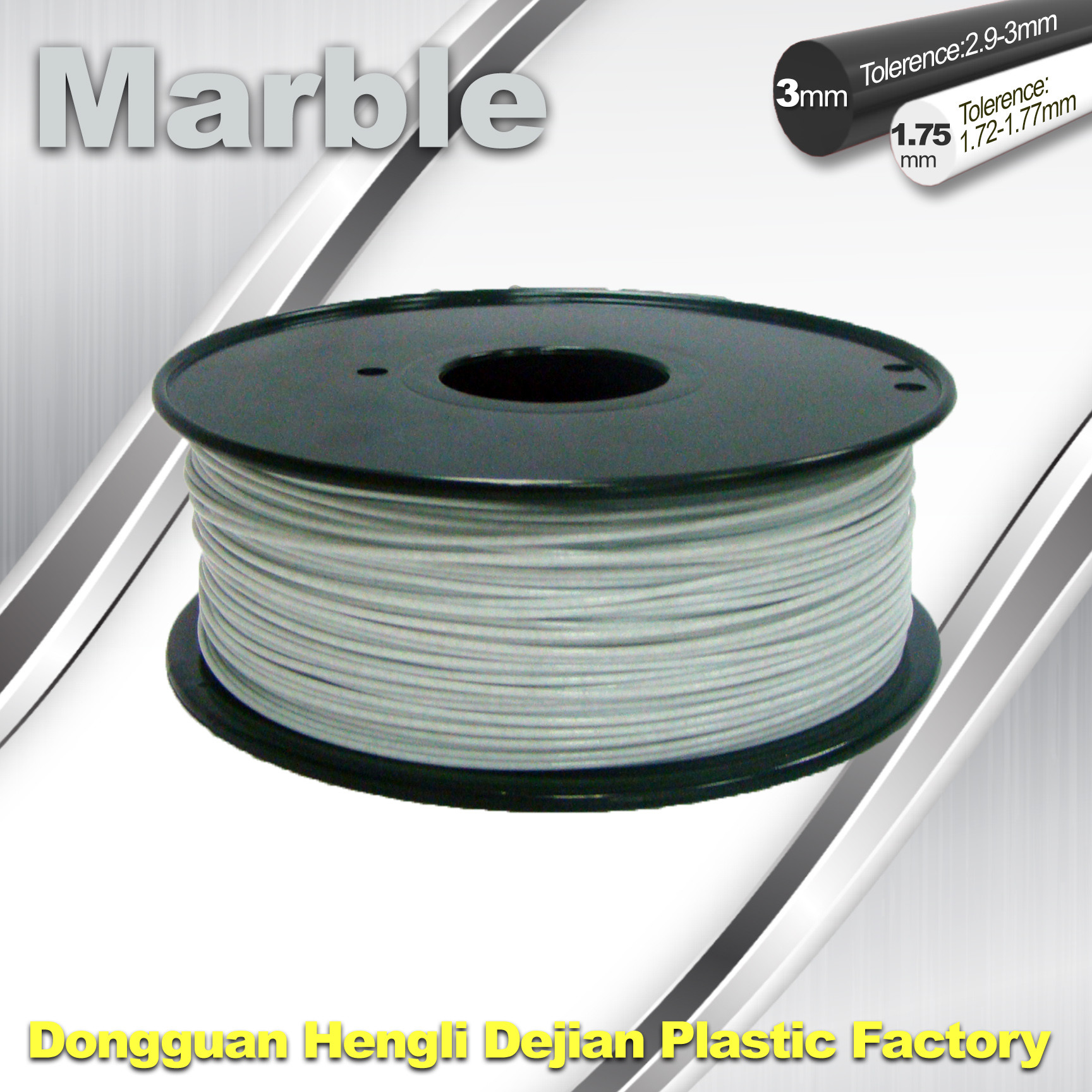 China Marble 3D High Strength Printer Filament 3mm / 1.75mm , Print temperature 200°C - 230°C wholesale