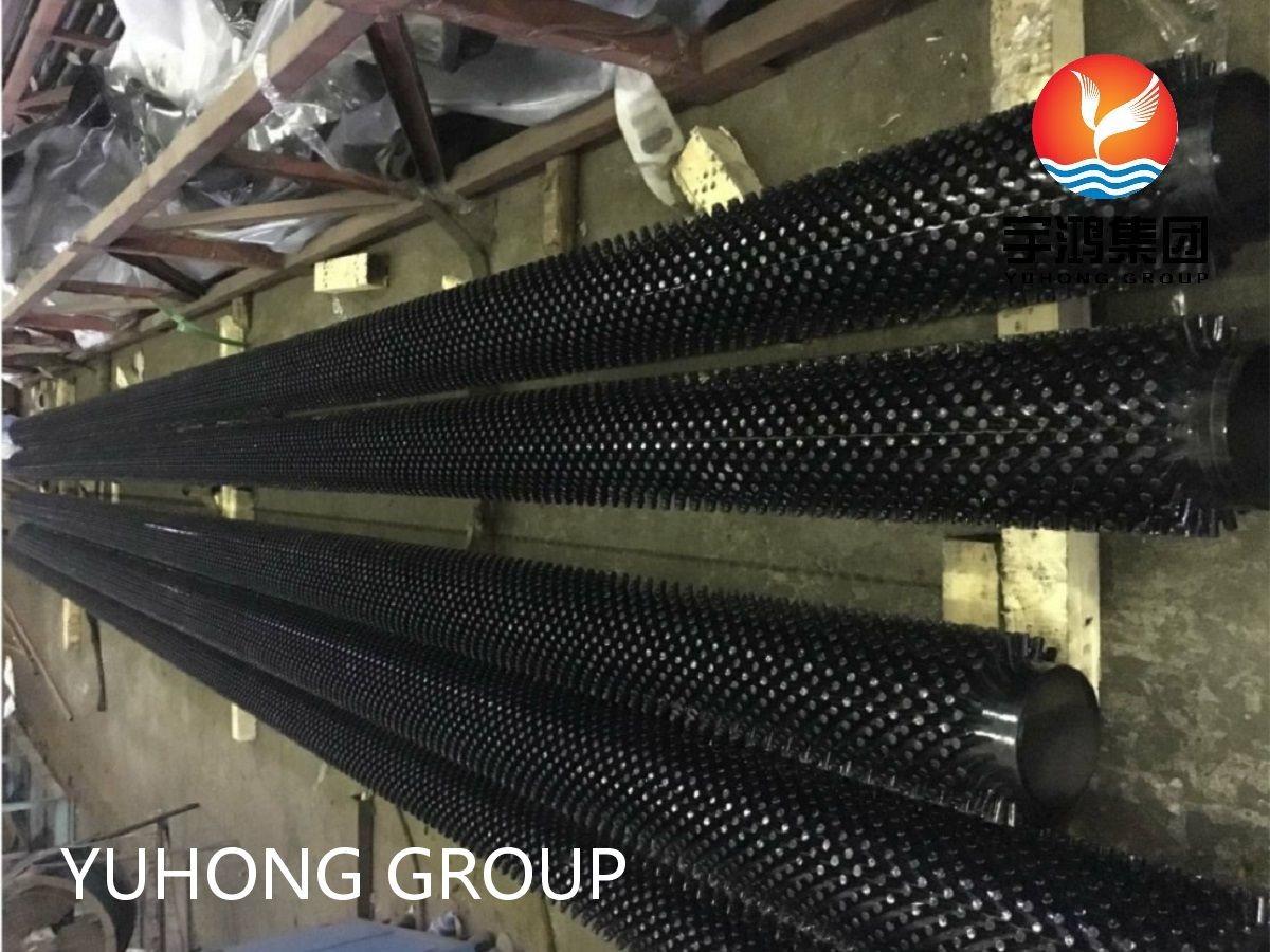 China ASTM A335 P9 P11 Carbon Steel Tube HFW Studded Finned Tube For Heat Exchanger Black Painted wholesale