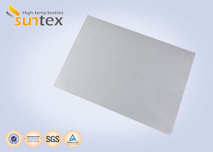 China Silver Grey 1 Mm Thick Smoke Curtain Coating Fabric With Silicone Safety Curtain Fabrics wholesale