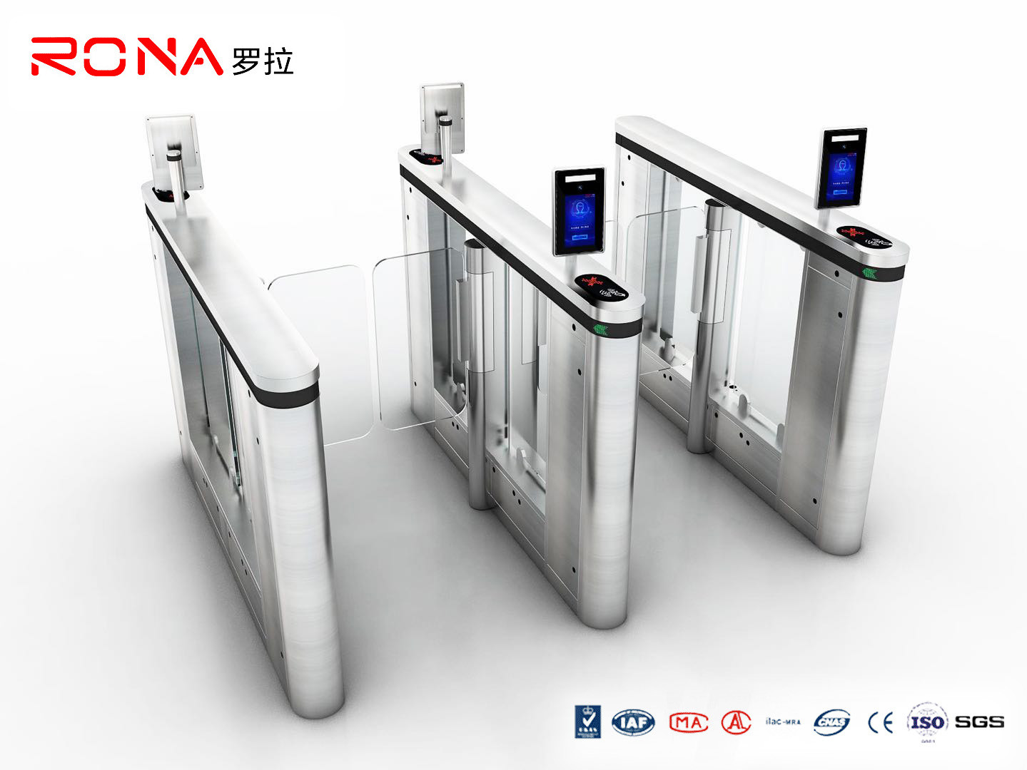 China Pedestrian Management Automated Gate Systems SUS304 Materials Speed Gate Turntiles Face Recogntion wholesale